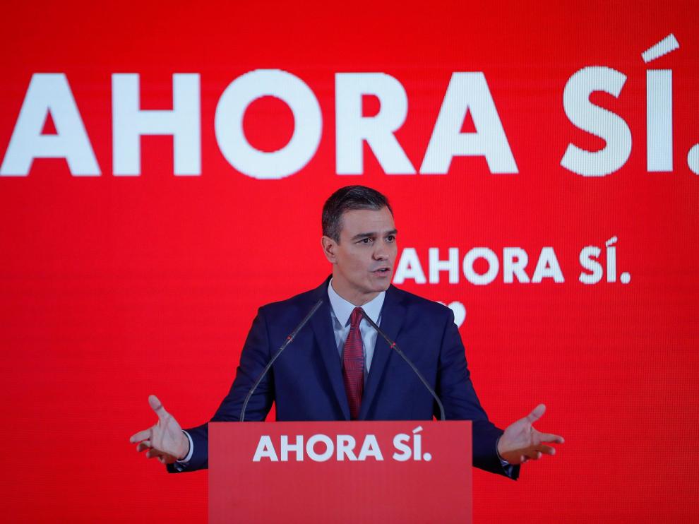 El presidente del Gobierno en funciones, Pedro Sánchez.