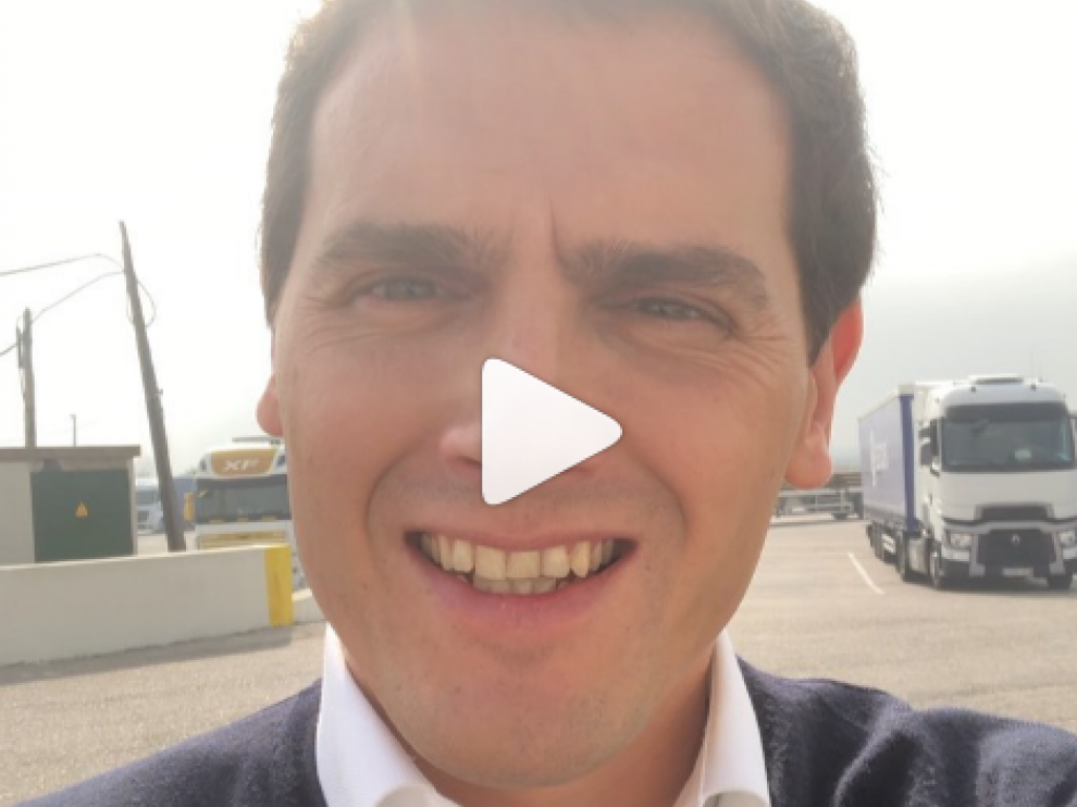 Albert Rivera, este martes en Alfajarín.