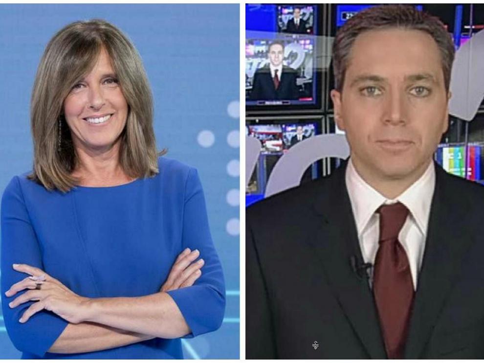 Ana Blanco y Vicente Vallés, presentadores del debate a cinco.