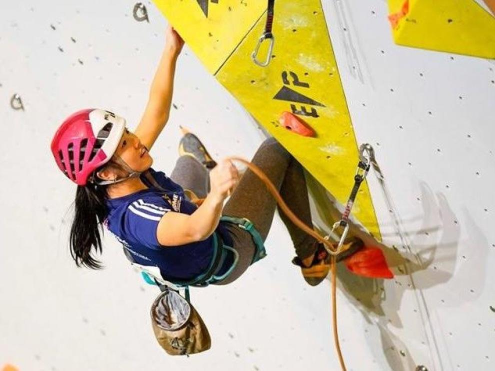 La escaladora aragonesa Laura Pellicer