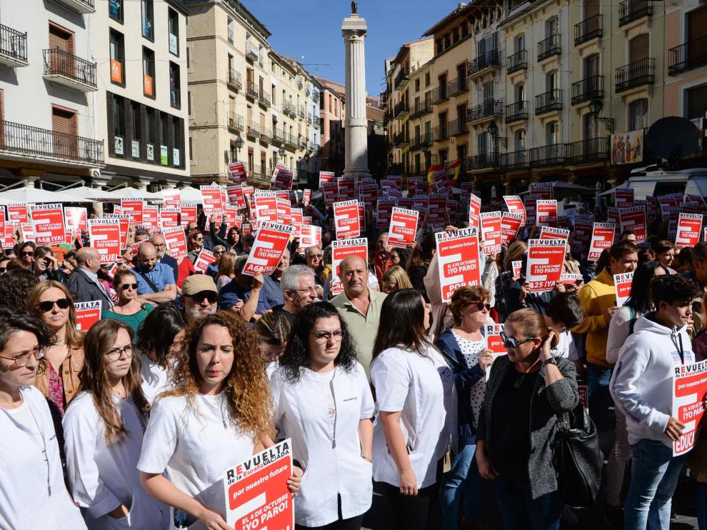 Paro de 5 minutos de la España Vaciada, la última convocatoria de Teruel Existe.