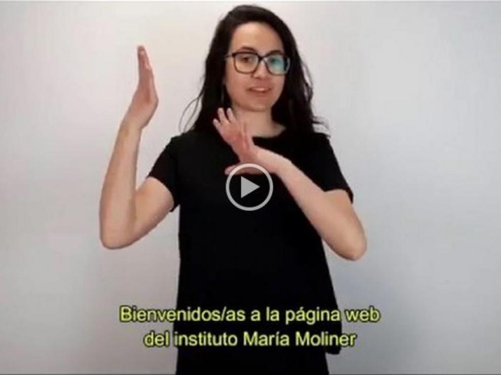 imagen del vídeo de bienvenida, que abre la web