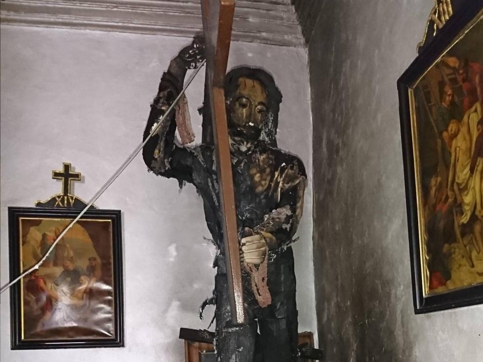 imagen del Nazareno de la ermita del Santo Sepulcro de Tauste