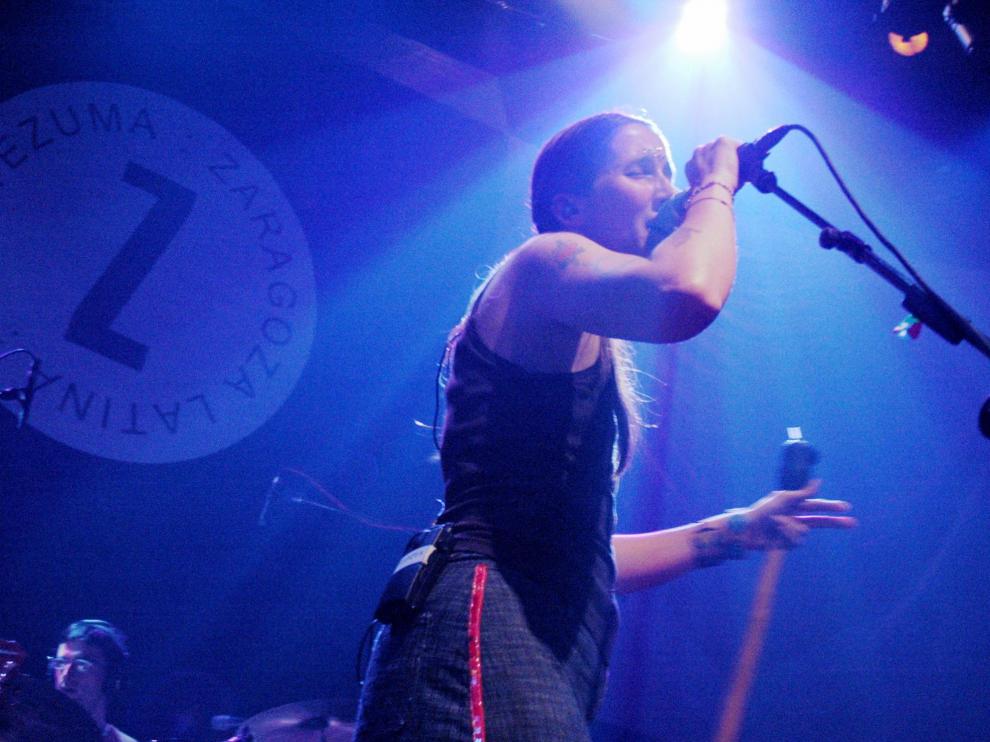 Andrea Echeverri, de Aterciopelados, en un concierto en Zaragoza.
