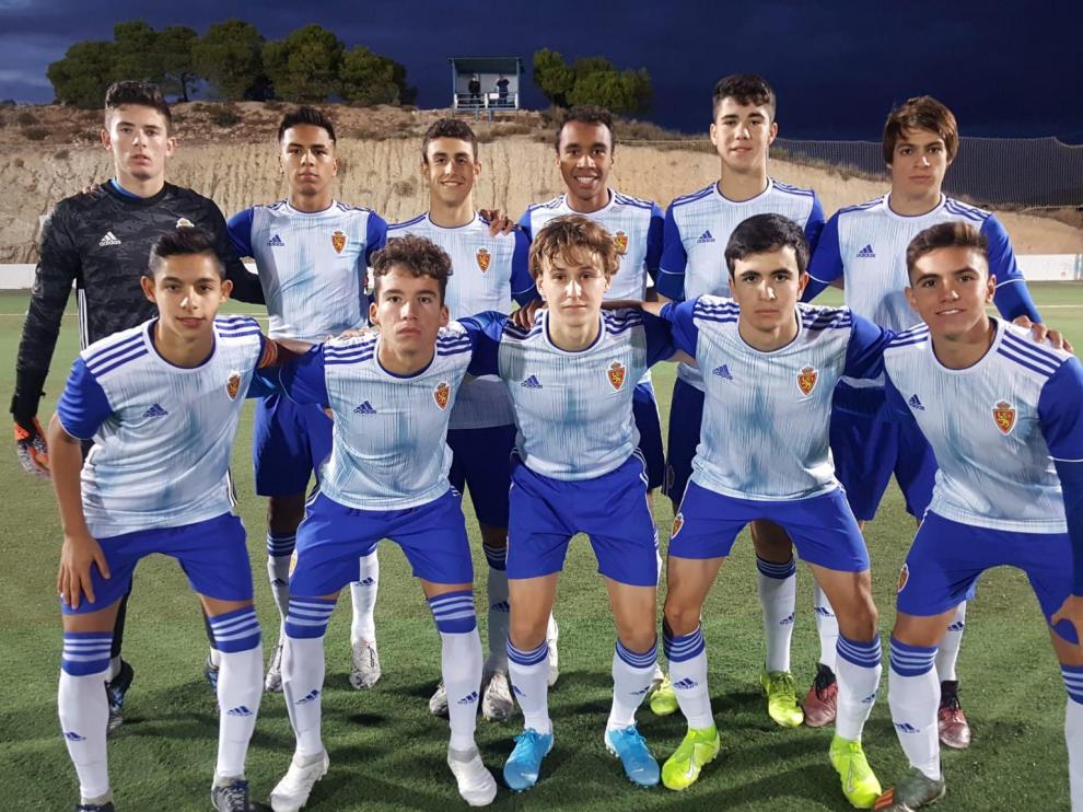 Fútbol. Once inicial del Real Zaragoza Juvenil B.