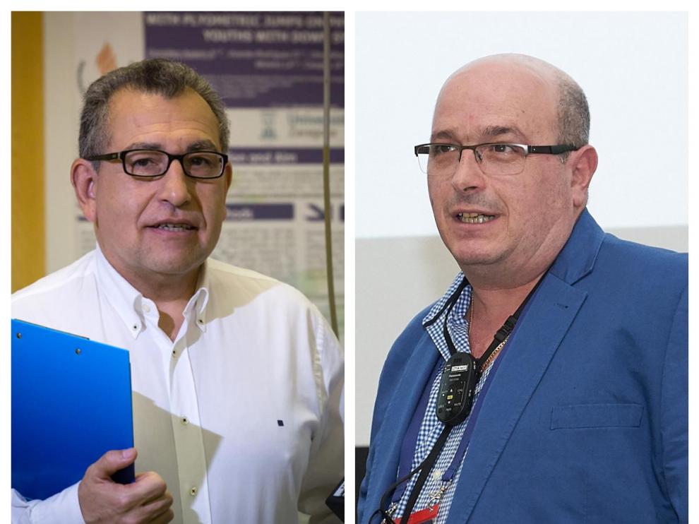 Los científicos de la Universidad de Zaragoza Luis Alberto Moreno Aznar y Yamir Moreno Vega.