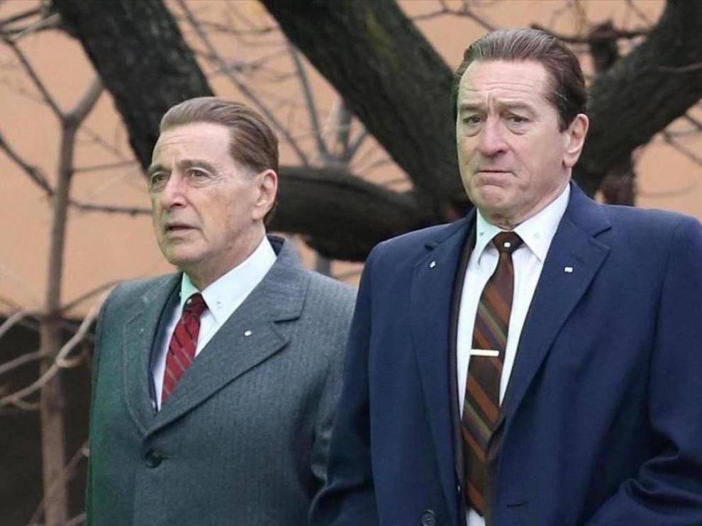 Los veteranos Al Pacino y Robert De Niro, dos reclamos para el gran público, protagonizan la cinta.
