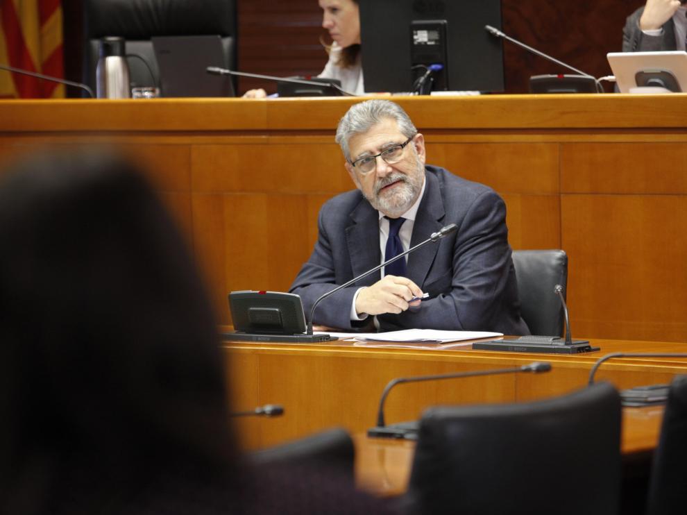 José Antonio Mayoral, este jueves en las Cortes de Aragón.