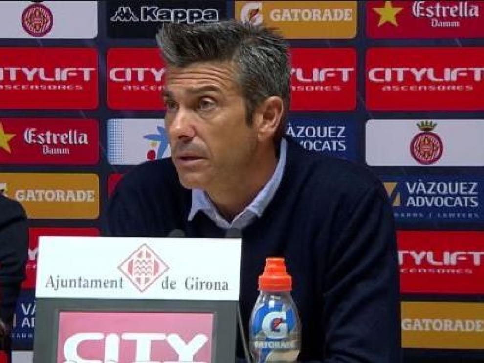 José Luis Soler, entrenador del Girona desde hace 4 jornadas (llegó en relevo del despedido Juan Carlos Unzué), en rueda de prensa.