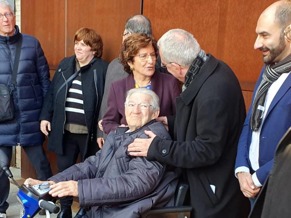 Enrique Calvera, en un momento del homenaje.