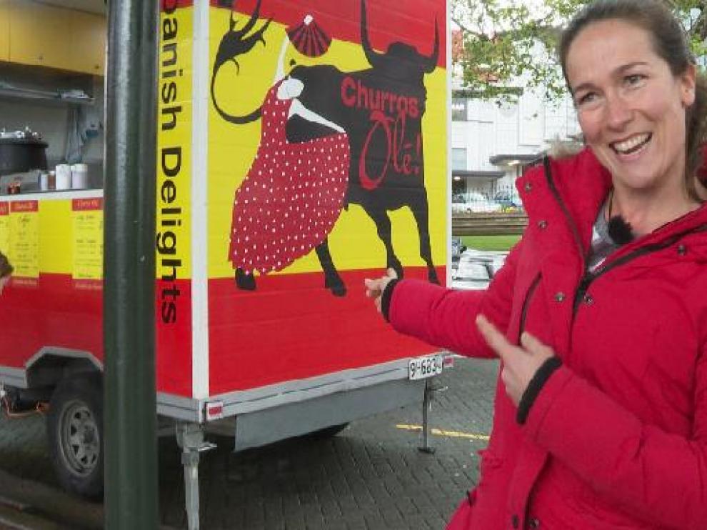 Irene es dueña de una churrería en Nueva Zelanda.