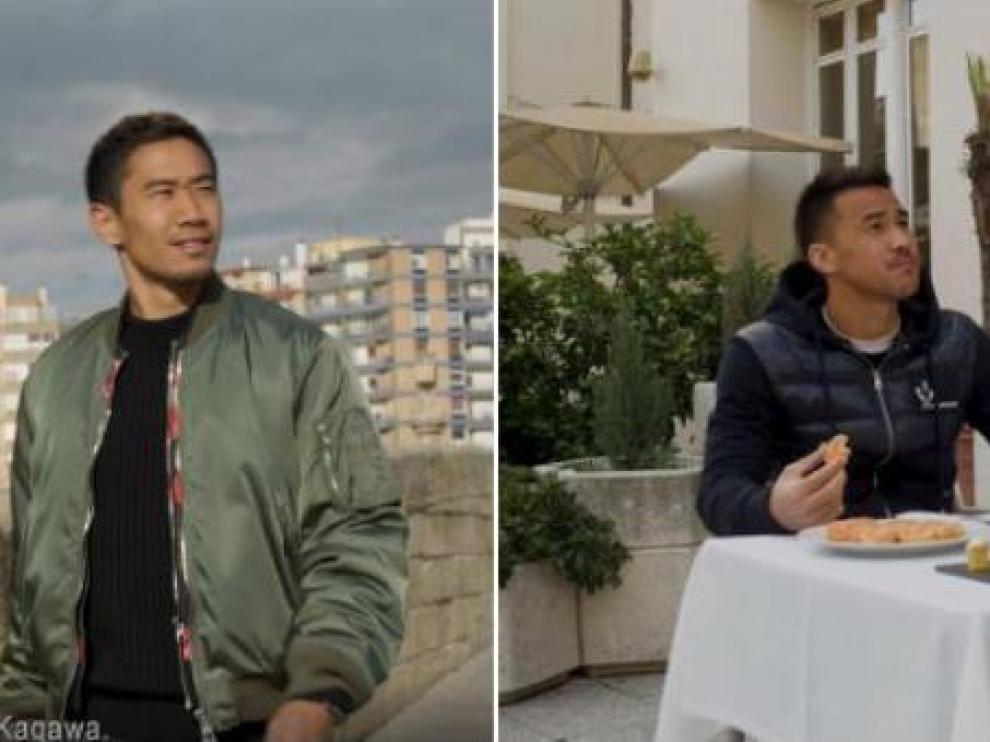 Los futbolistas japoneses del Real Zaragoza (Kagawa) y la SD Huesca (Okazaki) son los protagonistas del nuevo vídeo promocional de Turismo del Gobierno de Aragón