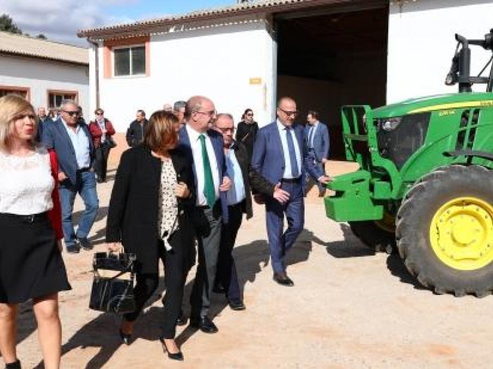 El Presidente de Aragón, Javier Lambán, en una visita al Centro Público Integrado de FP San Blas, de Teruel.