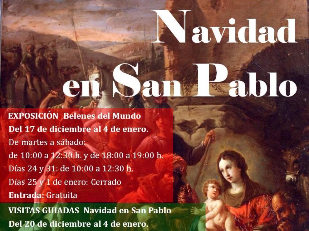 Cartel Navidad en San Pablo.
