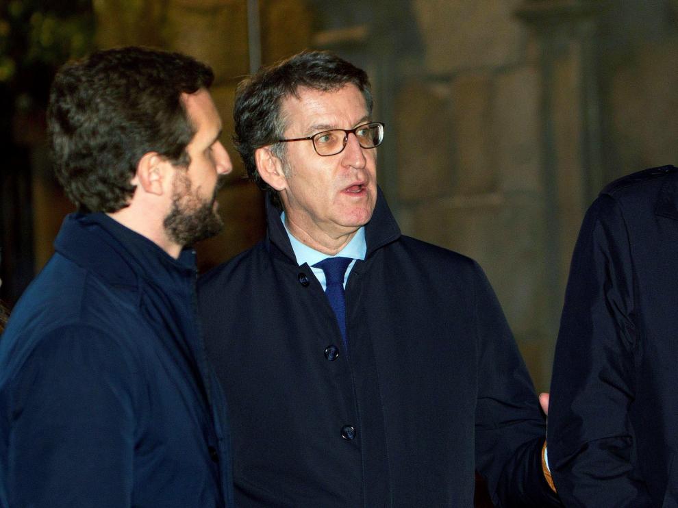 Casado y Feijóo junto a Rajoy este lunes