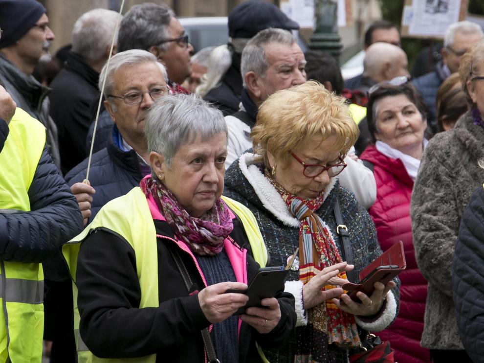 Protesta de pensionistas en Zaragoza