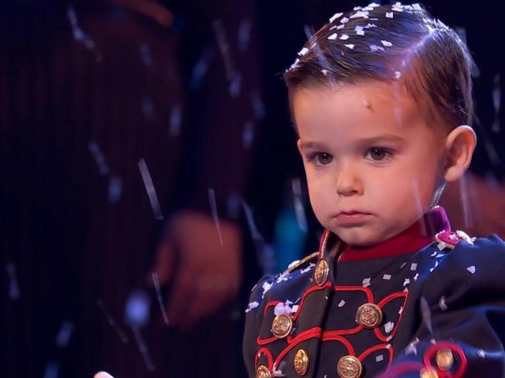 El pequeño Hugo Molina durante su actuación en la última gala de 'Got Talent'