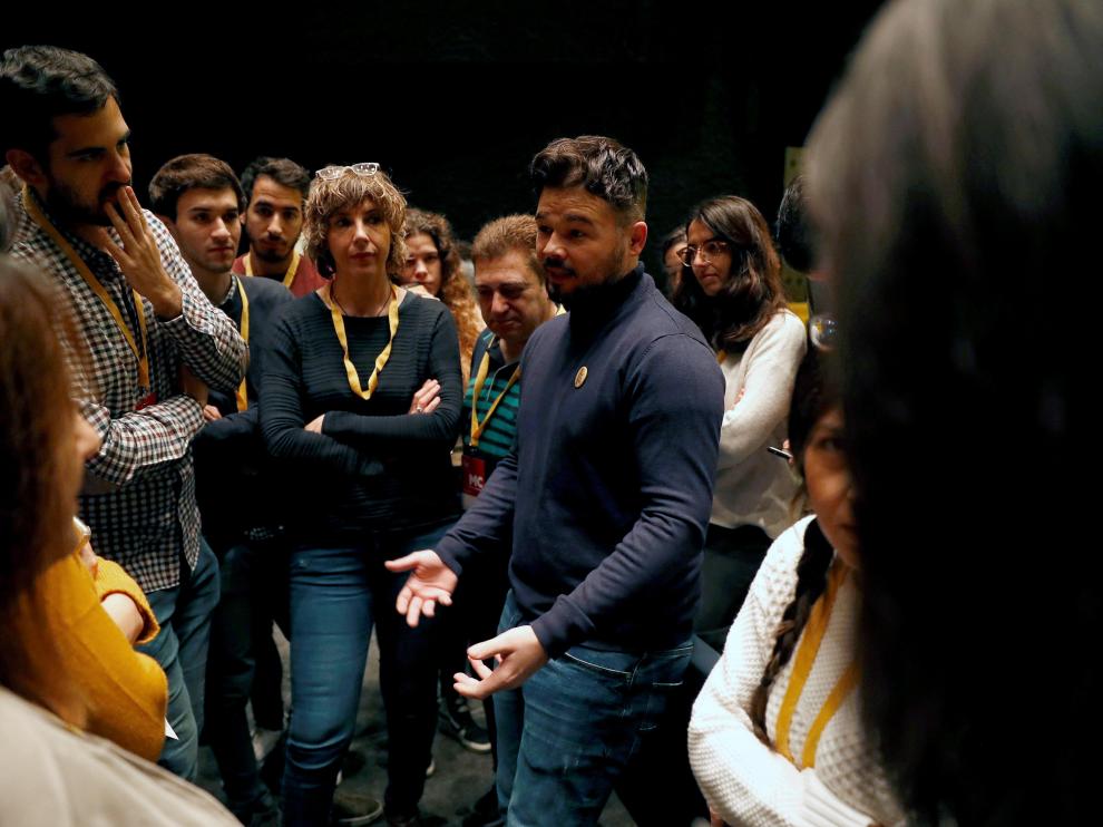 Gabriel Rufián, en el Congreso Nacional de ERC, este sábado.