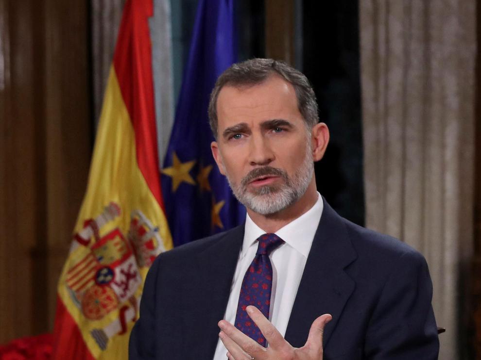 Mensaje de Felipe VI en 2018.