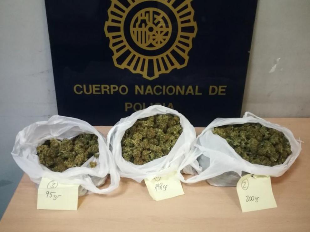 Imagen de la marihuana incautada.