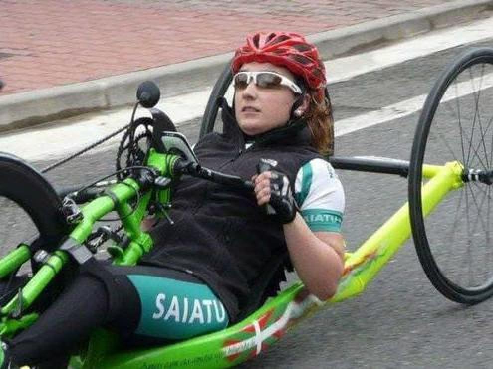 La joven Ione Basterra, en una carrera.