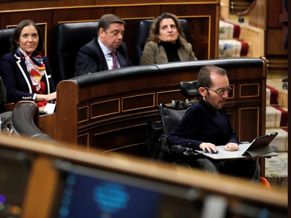 Pablo Echenique en el Congreso de los Diputados.