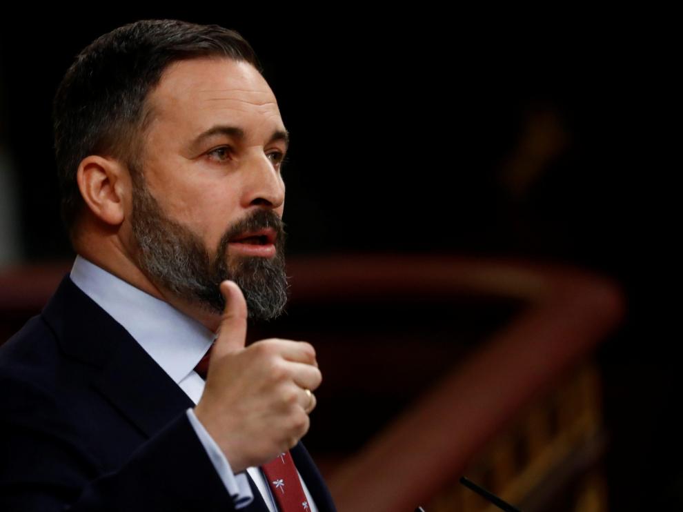 Santiago Abascal (Vox), en su intervención.