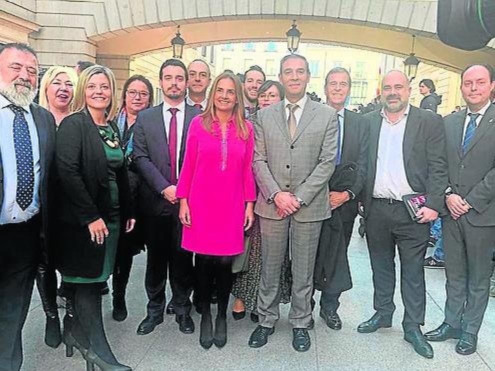 Los diputados socialistas aragoneses, este martes en Madrid