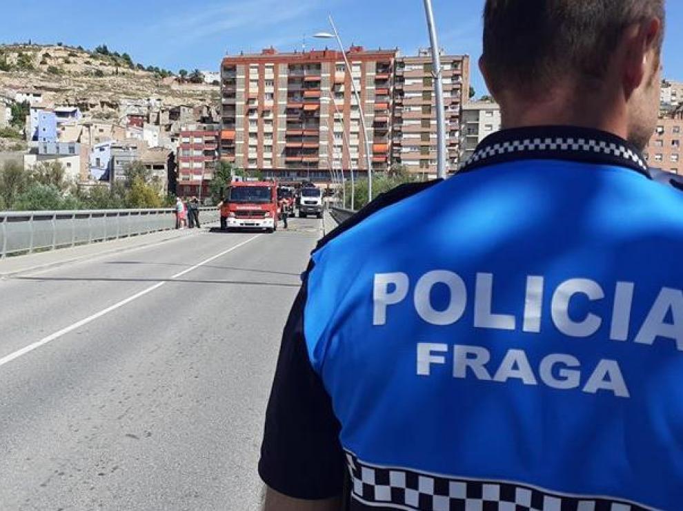 Un agente de la Policía Local de Fraga.