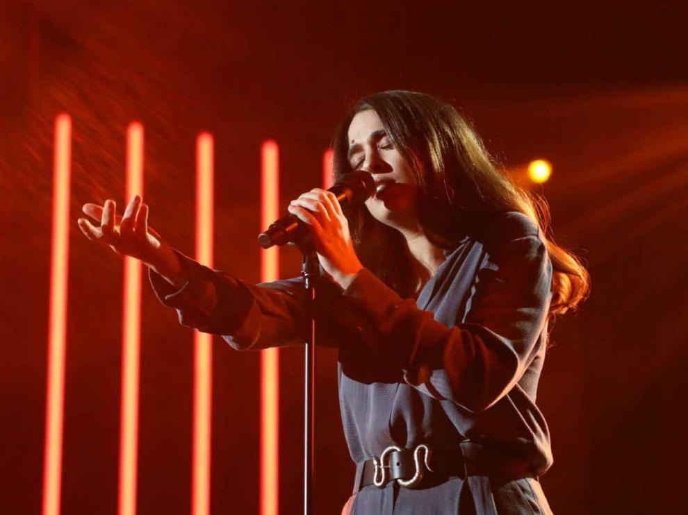 La alcañizana Anaju interpreta Rosalía en la Gala 0 de 'OT2020'.
