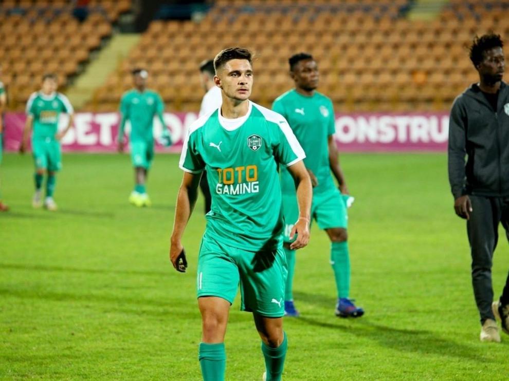 Alejandro Puertas al término de un partido con el Lori FC en la Liga armenia.