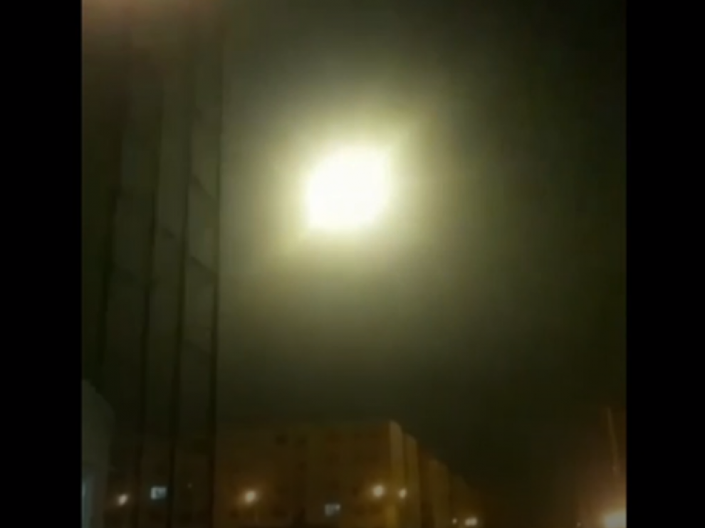 Una imagen del vídeo que recoge el impacto de un misil en el avión ucraniano derribado en Irán.