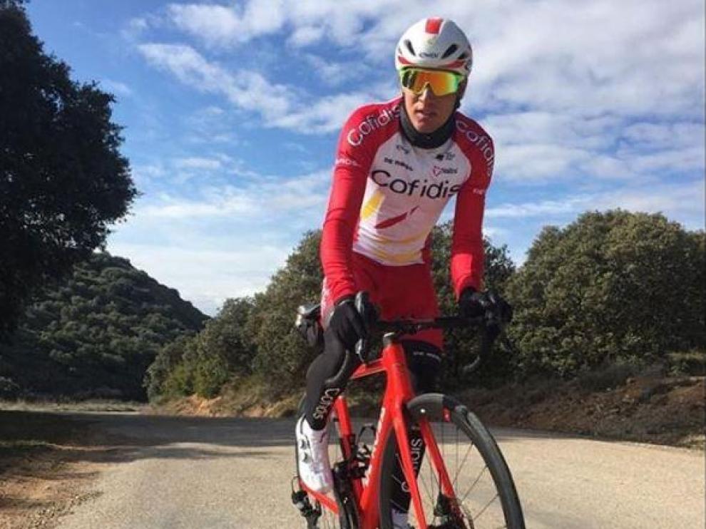 Fernando Barceló, en uno de sus entrenamientos en tierras oscenses.