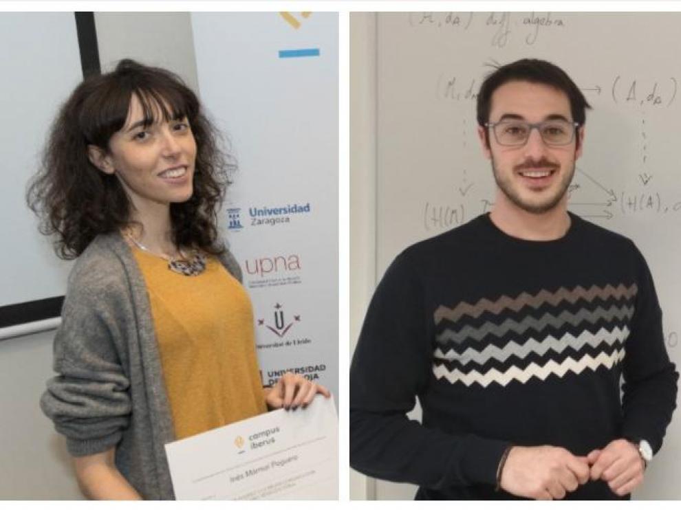 Inés Mármol y Víctor Manero, investigadores de la Universidad de Zaragoza y monologuistas científicos.