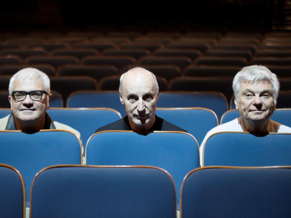 Los tres componentes de Tricicle, Carles Sans, Paco Mir y Joan Gràcia.