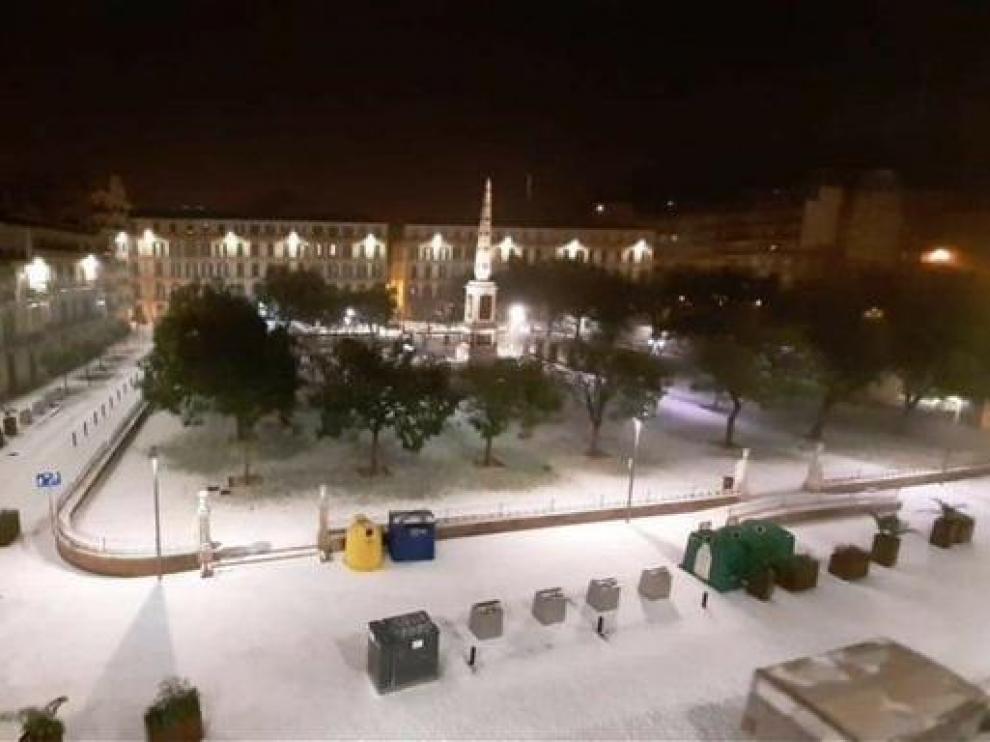 Granizada en Málaga