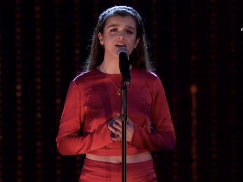 Amaia durante su actuación