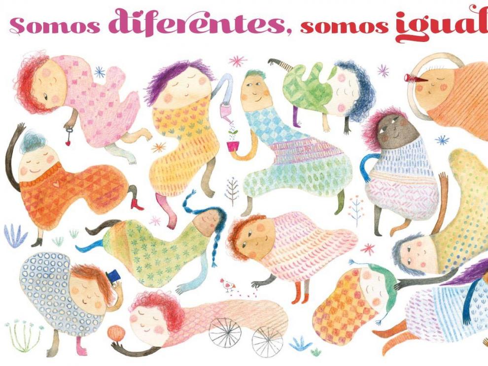 Imagen del calendario que la DGA repartirá en los colegios en una campaña por la igualdad.