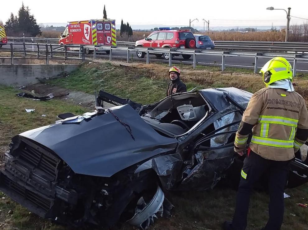 Estado en el que ha quedado el coche accidentado