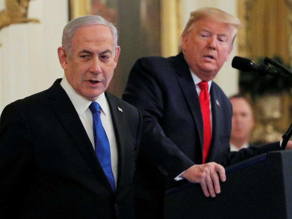Trump y Netanyahu, durante la rueda de prensa conjunta en la Casa Blanca.