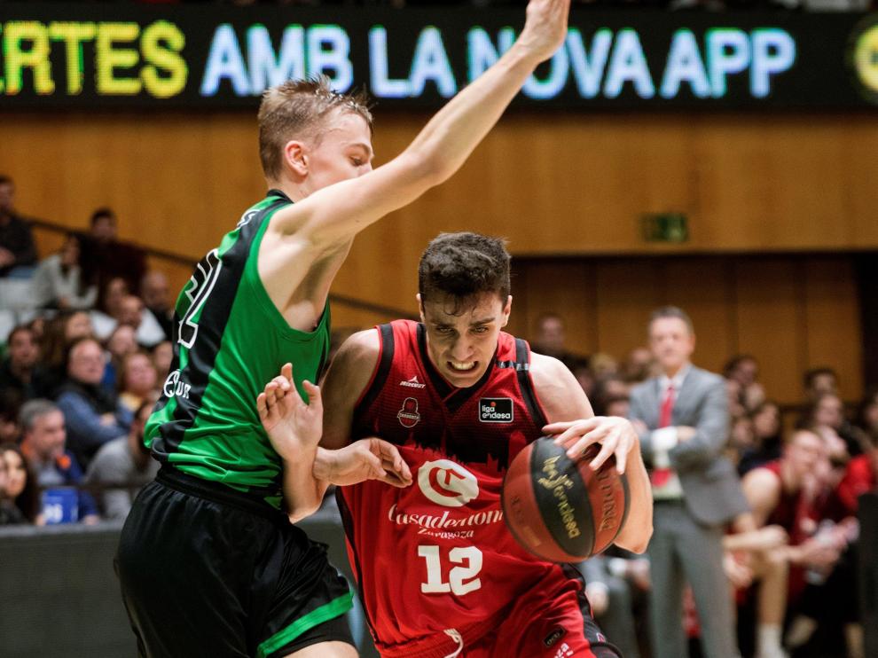 Carlos Alocén durante el partido ante el Joventut.