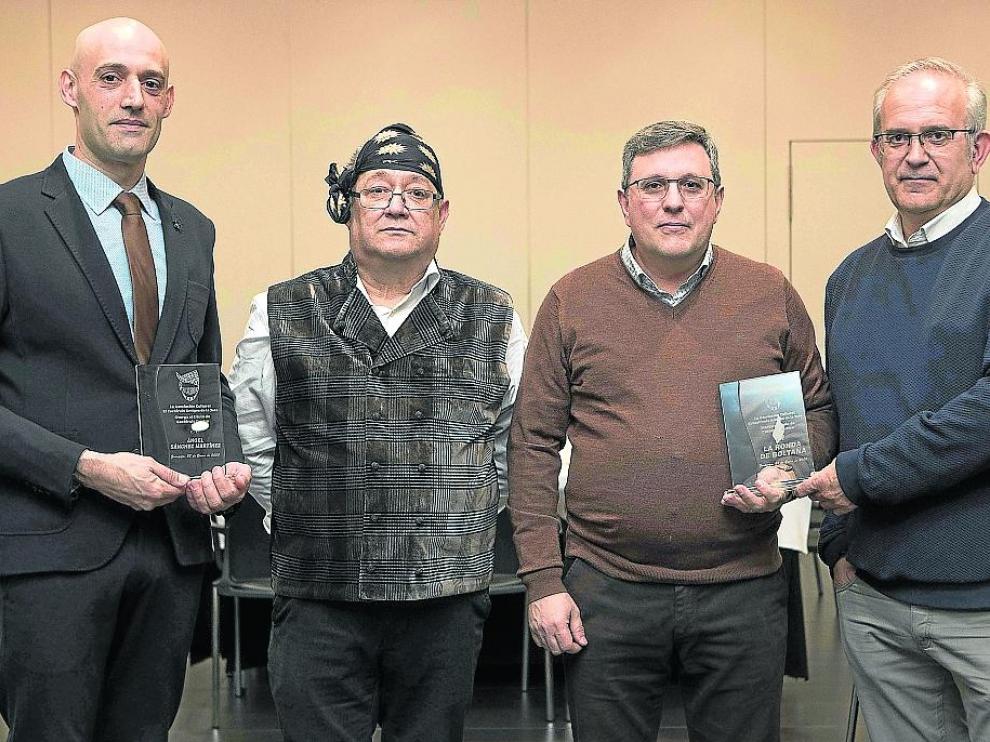 Ángel Sánchez, Pedro Morales, Fernando Sanz y José Luis Sarrablo, en el hotel Reino de Aragón