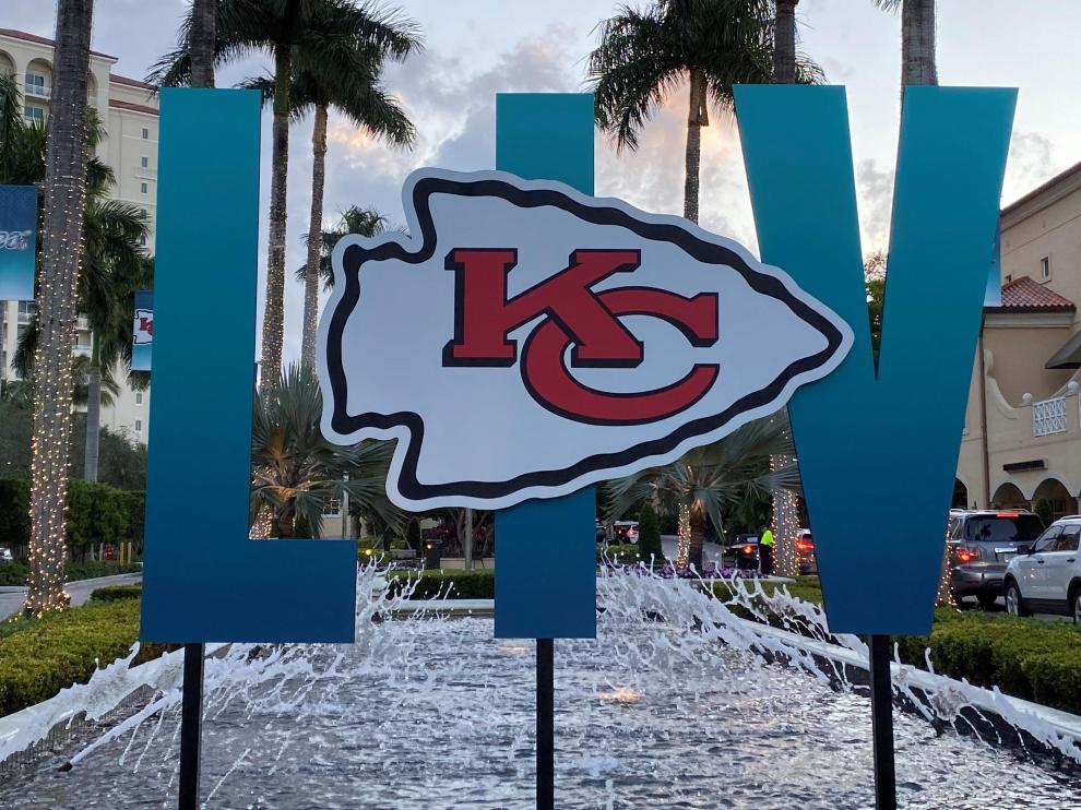 Todo preparado para la Super Bowl.