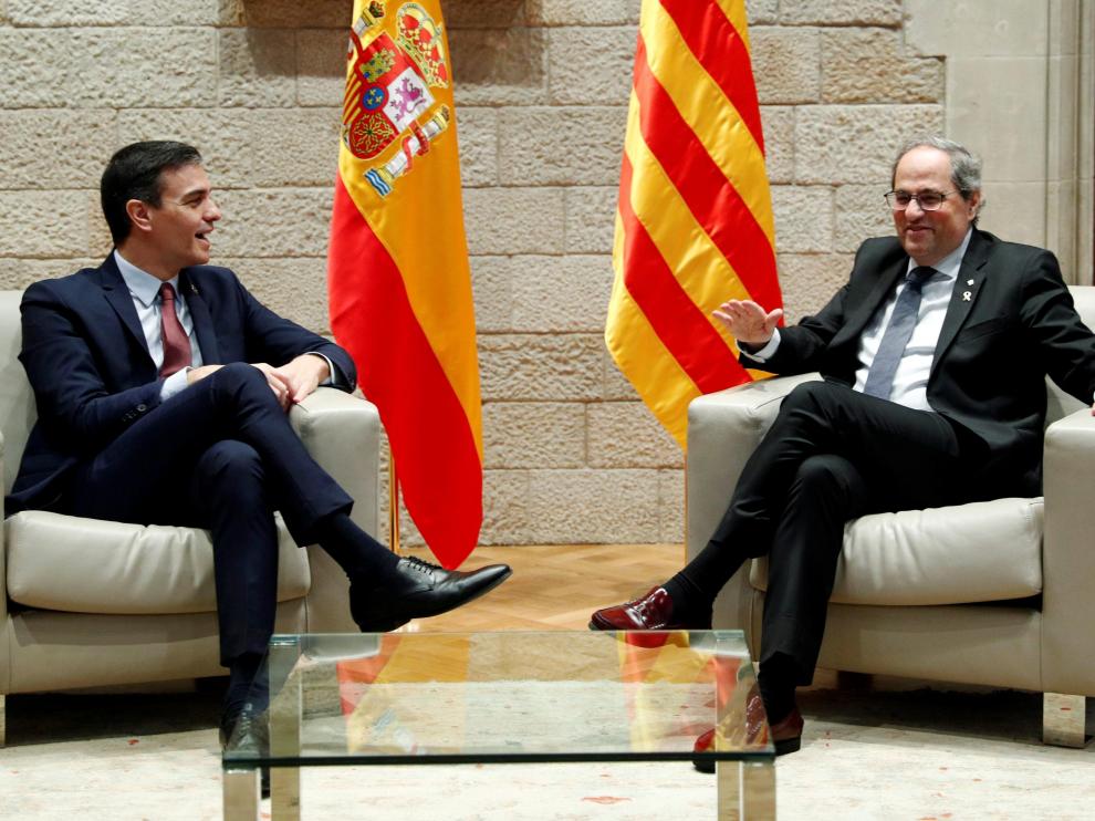Reunión entre Torra y Sánchez.