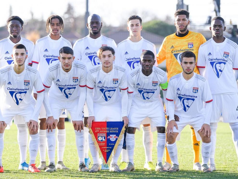 La formación del Olympique de Lyon en el último partido de Youth League jugado en la fase de grupos.