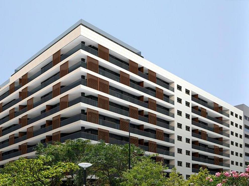 Próximo edificio Alierta 100, en el barrio de San José.