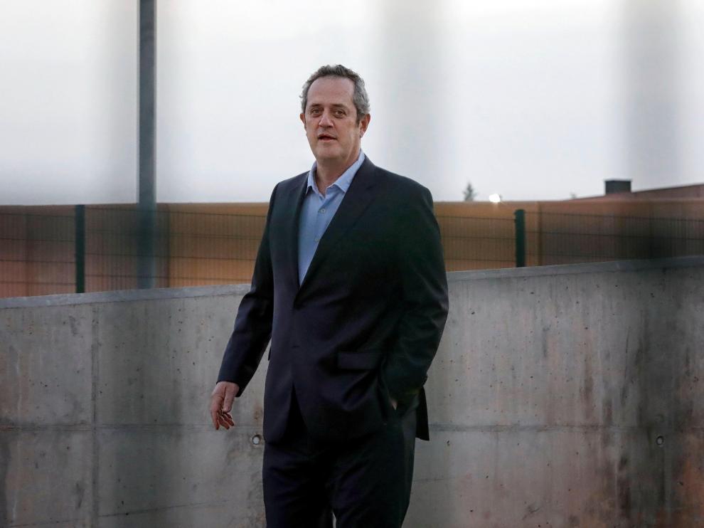 El exconsejero del Interior Joaquim Forn, a su salida de la cárcel de Lledoners.