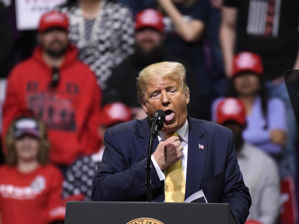 Trump durante su discurso