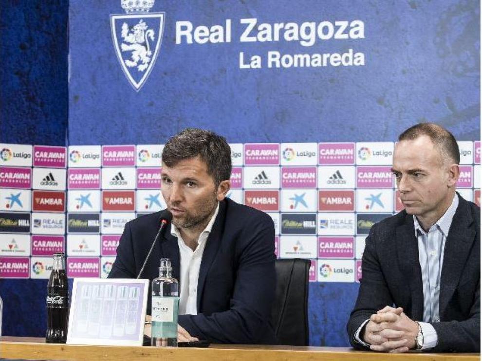 Lalo y el presidente Lapetra, en la mañana de este miércoles en rueda de prensa.
