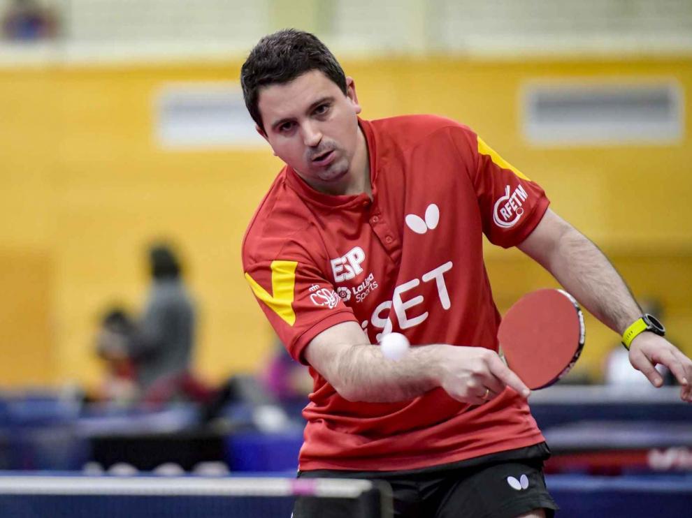 El palista paralímpico aragonés Jorge Cardona, en acción en el IPara TT Costa Brava Spanish Open 2020 disputado en Playa de Aro